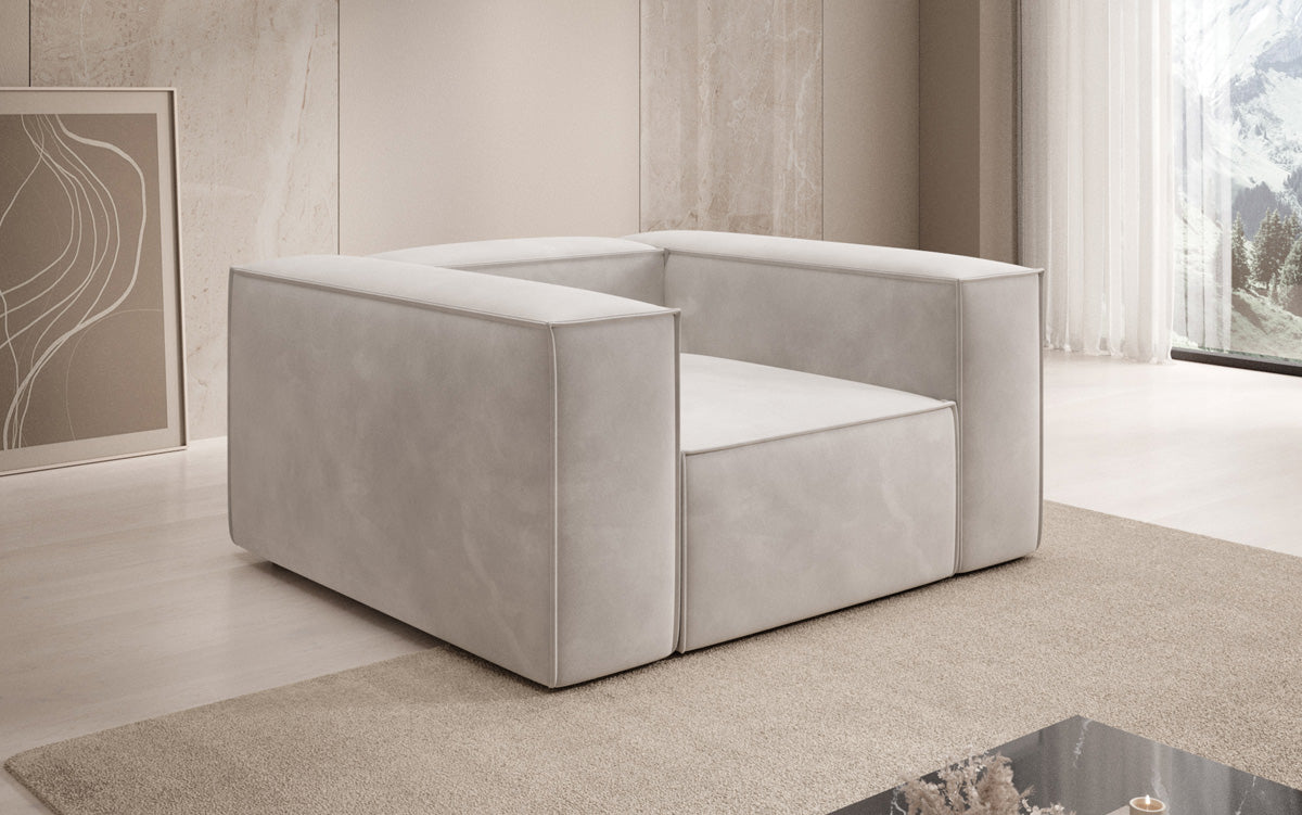 Designer Sofa-Sessel Lesley in Samt