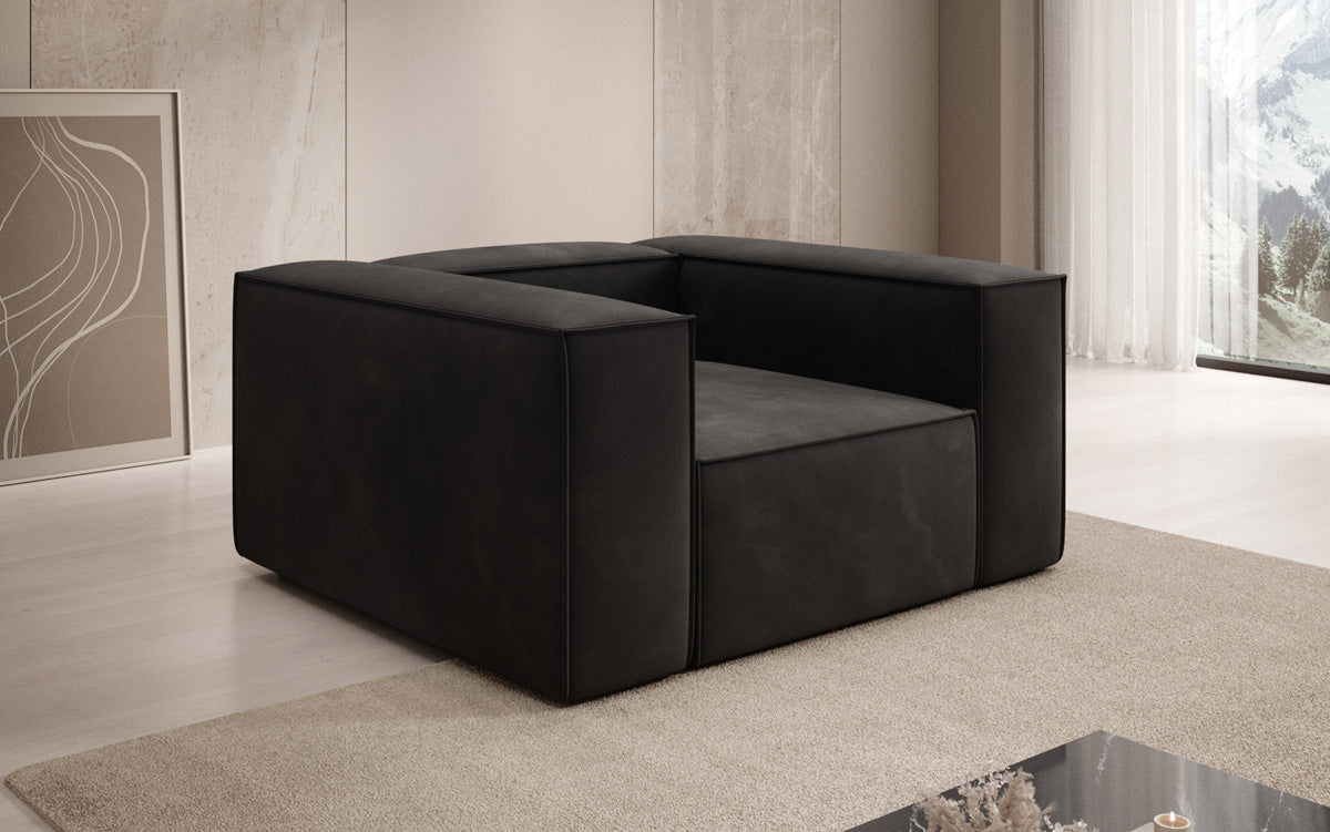 Designer Sofa-Sessel Lesley in Samt