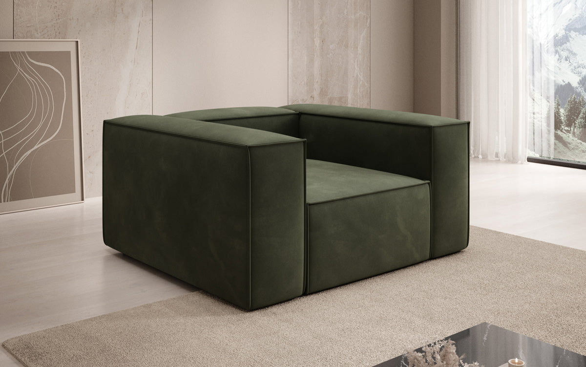 Designer Sofa-Sessel Lesley in Samt