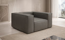 Designer sofa armchair Lesley in genuine leather