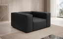 Designer sofa armchair Lesley in genuine leather