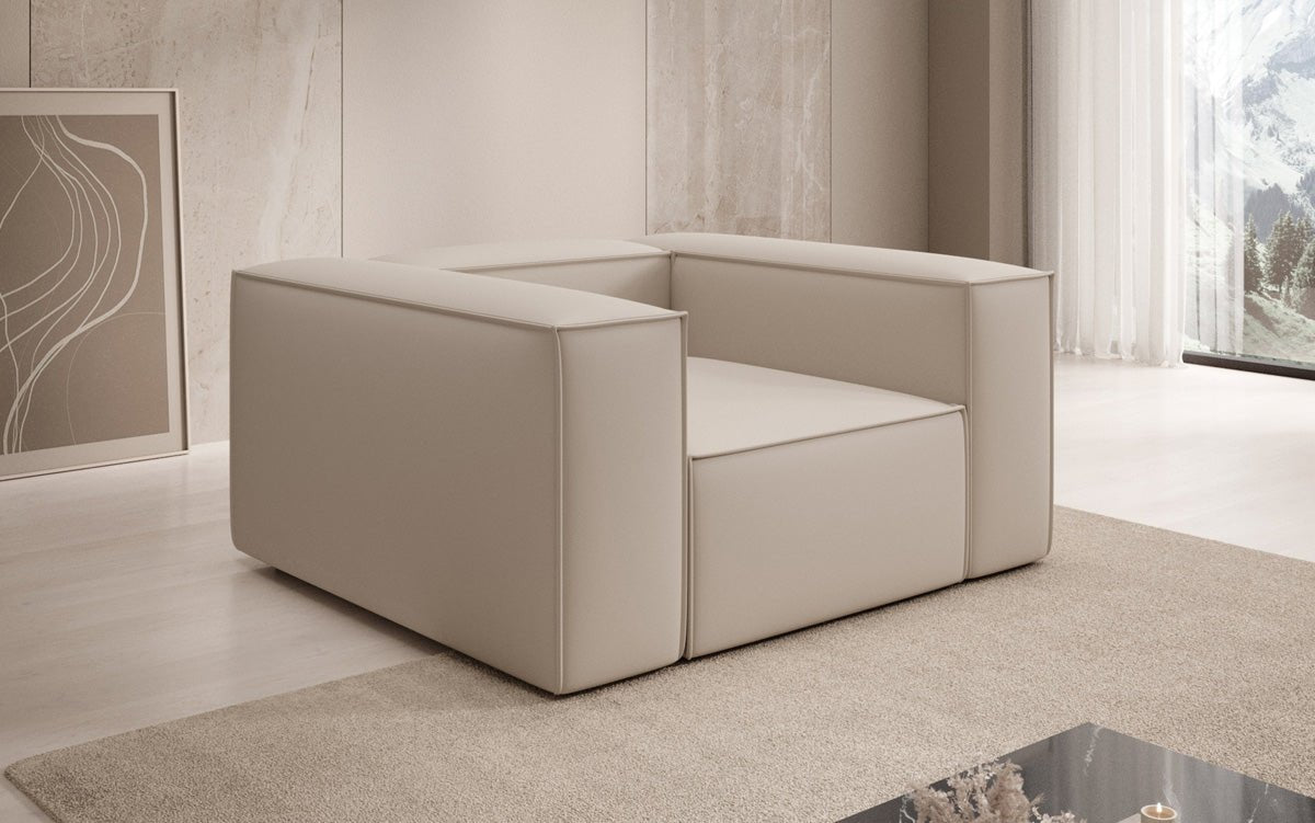 Designer Sofa-Sessel Lesley in Stoff