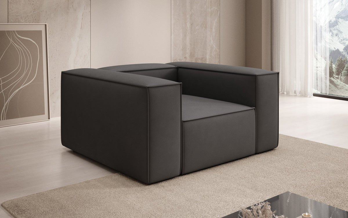 Designer Sofa-Sessel Lesley in Stoff