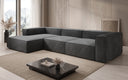 Designer corner sofa Lesley in velvet