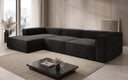 Designer corner sofa Lesley in velvet