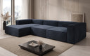 Designer corner sofa Lesley in velvet