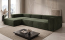 Designer corner sofa Lesley in velvet