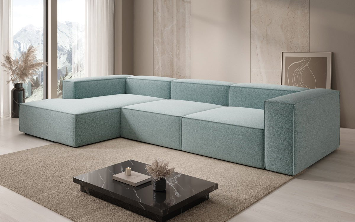 Designer Sofa Lesley L in textured fabric