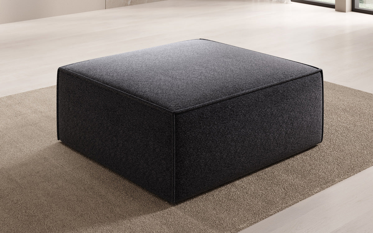 Lesley Side Stool in Textured Fabric