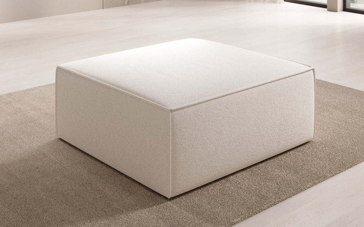 Lesley Side Stool in Textured Fabric