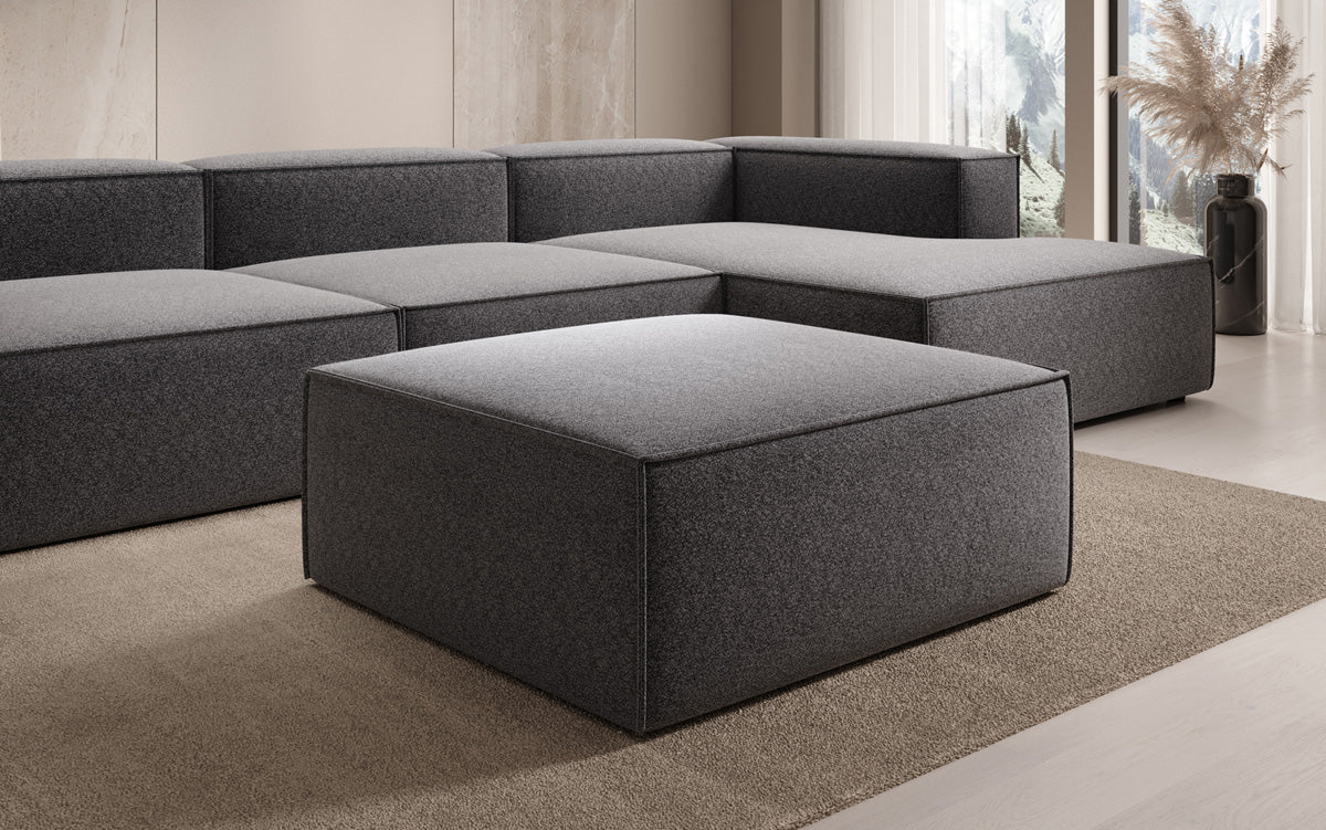 Lesley Side Stool in Textured Fabric