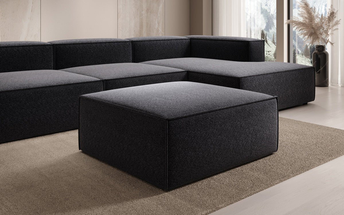 Lesley Side Stool in Textured Fabric