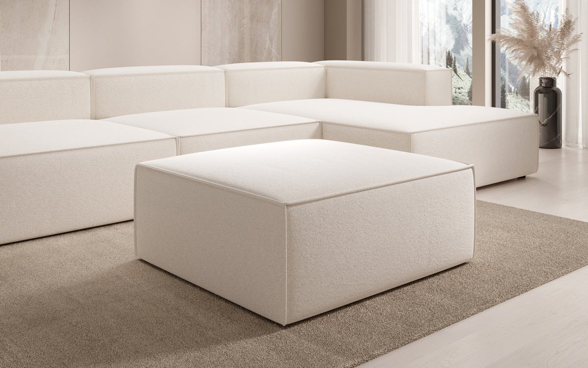 Lesley Side Stool in Textured Fabric