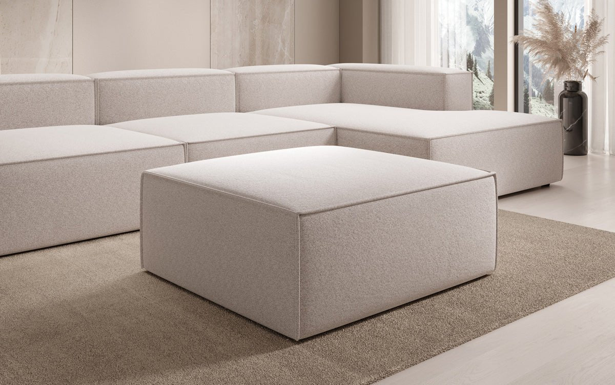 Lesley Side Stool in Textured Fabric