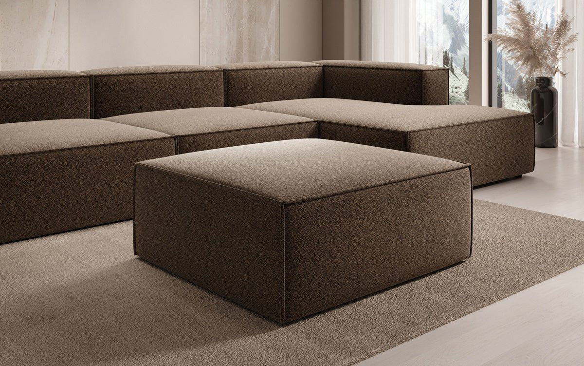 Lesley Side Stool in Textured Fabric