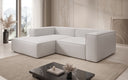 Designer corner sofa Lesley Mini in genuine leather