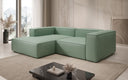 Designer corner sofa Lesley Mini in genuine leather