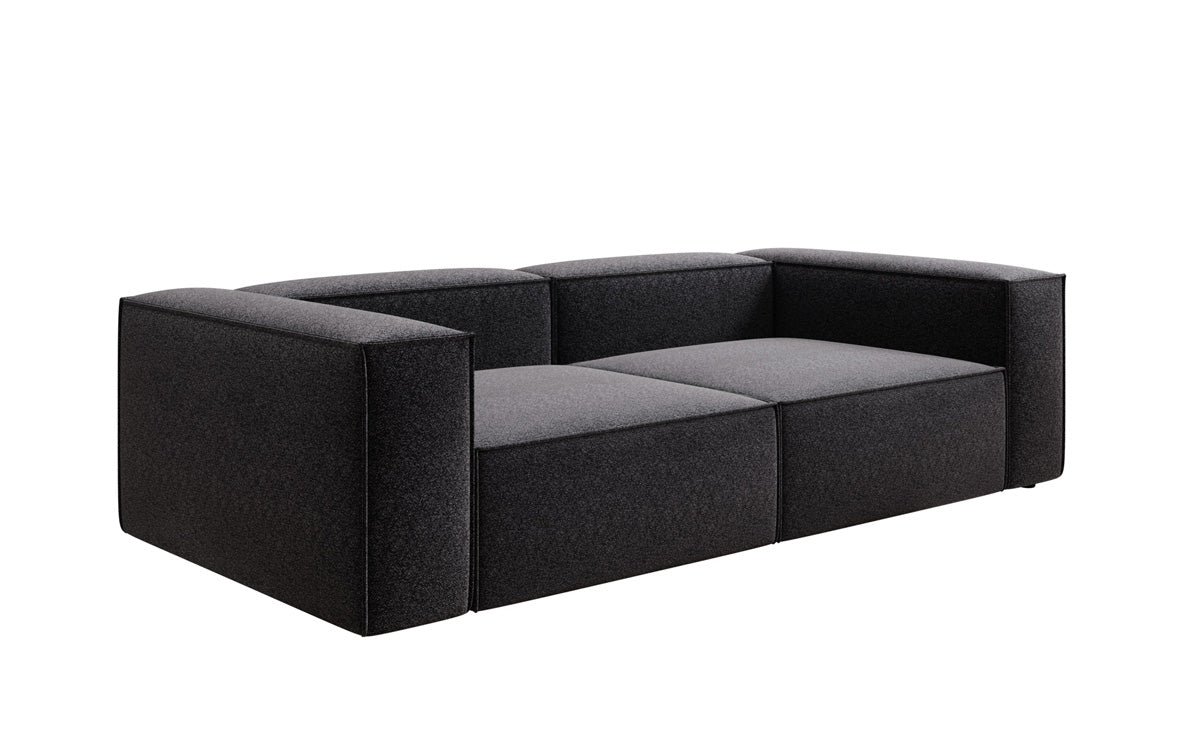 Lesley designer 3-seater sofa in textured fabric