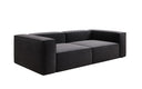 Lesley designer 3-seater sofa in textured fabric