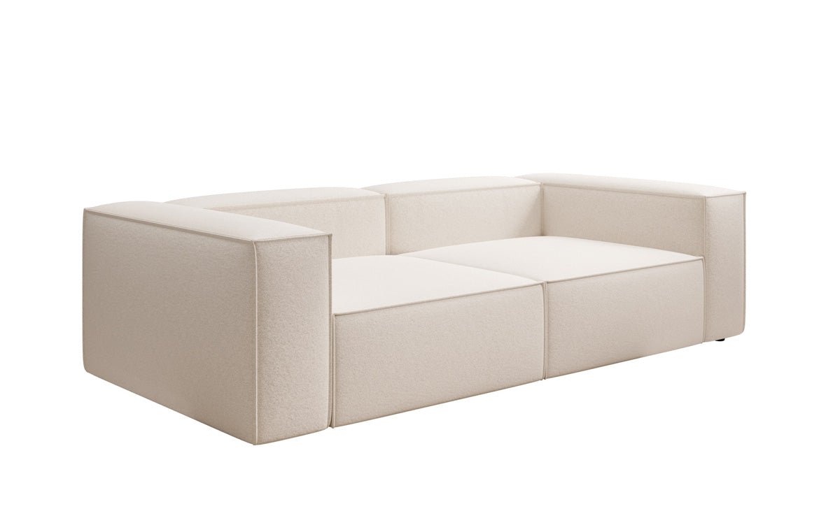 Lesley designer 3-seater sofa in textured fabric