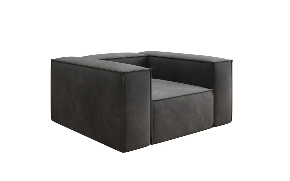 Designer Sofa-Sessel Lesley in Samt