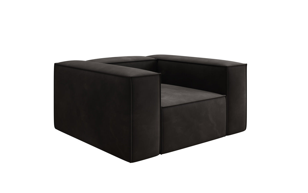 Designer Sofa-Sessel Lesley in Samt