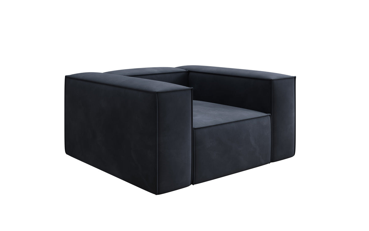 Designer Sofa-Sessel Lesley in Samt