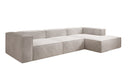 Designer corner sofa Lesley in velvet