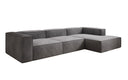 Designer corner sofa Lesley in velvet