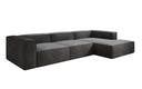 Designer corner sofa Lesley in velvet