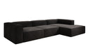 Designer corner sofa Lesley in velvet