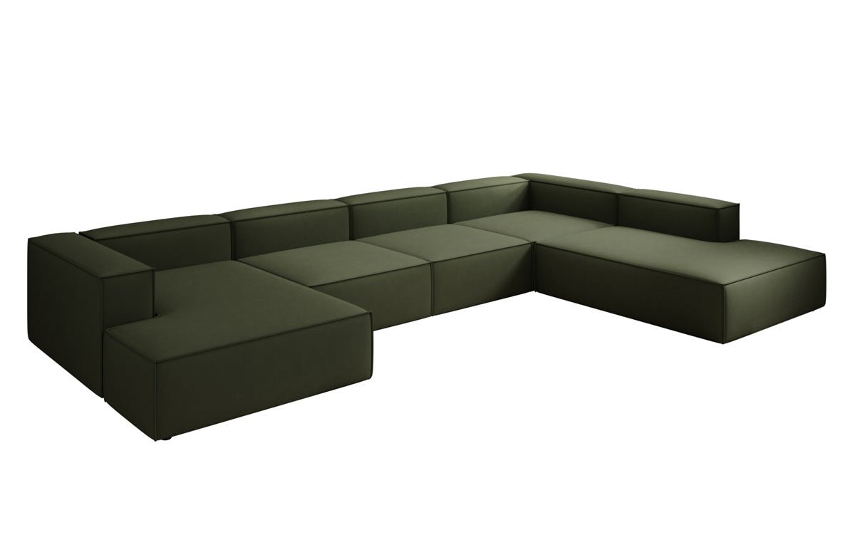 Designer Sofa Lesley U XXL in Fabric
