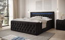 Boxspringbett Menzogna Samt mit LED und Stauraum (2 Schubladen)