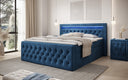Boxspringbett Menzogna Samt mit LED und Stauraum (2 Schubladen)