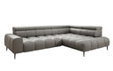 Designer Ecksofa Ceora mit elektrischer Schlaffunktion und verstellbarerer Rückenlehne in Echtleder