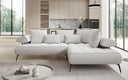 Designer Ecksofa Sydney Bouclé mit elektrischer Schlaffunktion