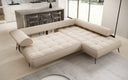 Designer Ecksofa Sydney Bouclé mit elektrischer Schlaffunktion