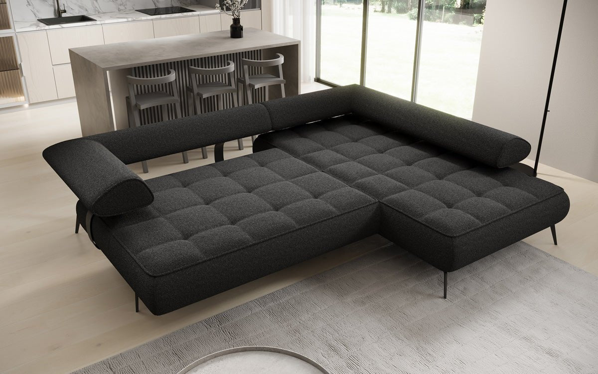 Designer Sofa Sydney L Bouclé with electric sleeping function
