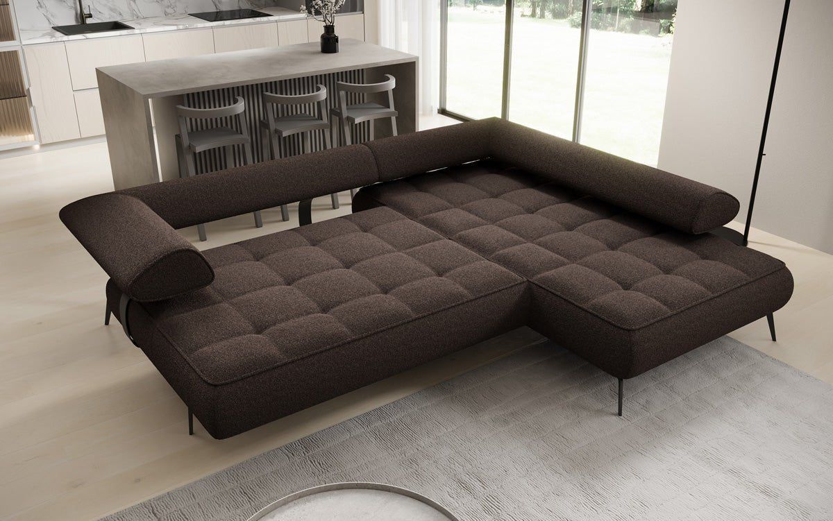 Designer Sofa Sydney L Bouclé with electric sleeping function