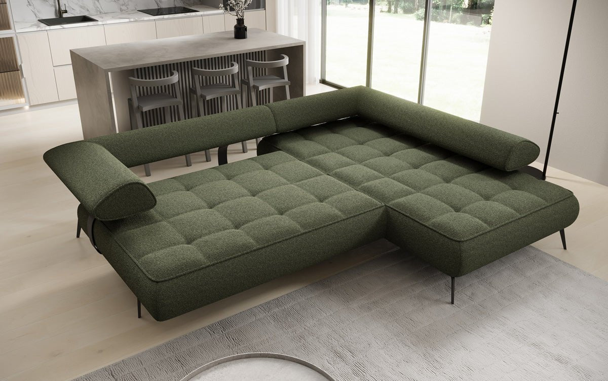 Designer Sofa Sydney L Bouclé with electric sleeping function