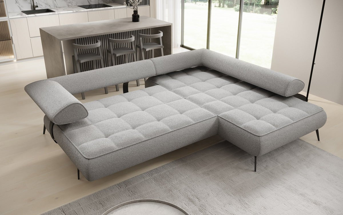 Designer Sofa Sydney L Bouclé with electric sleeping function