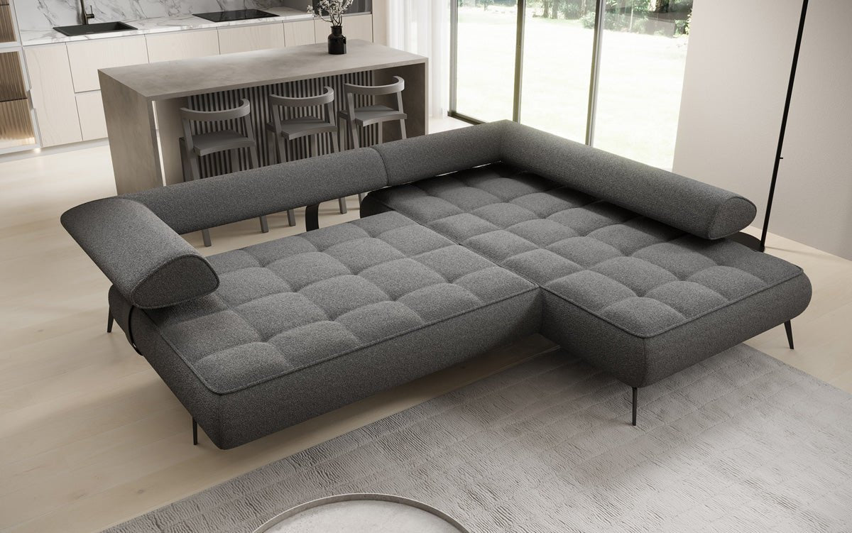 Designer Sofa Sydney L Bouclé with electric sleeping function