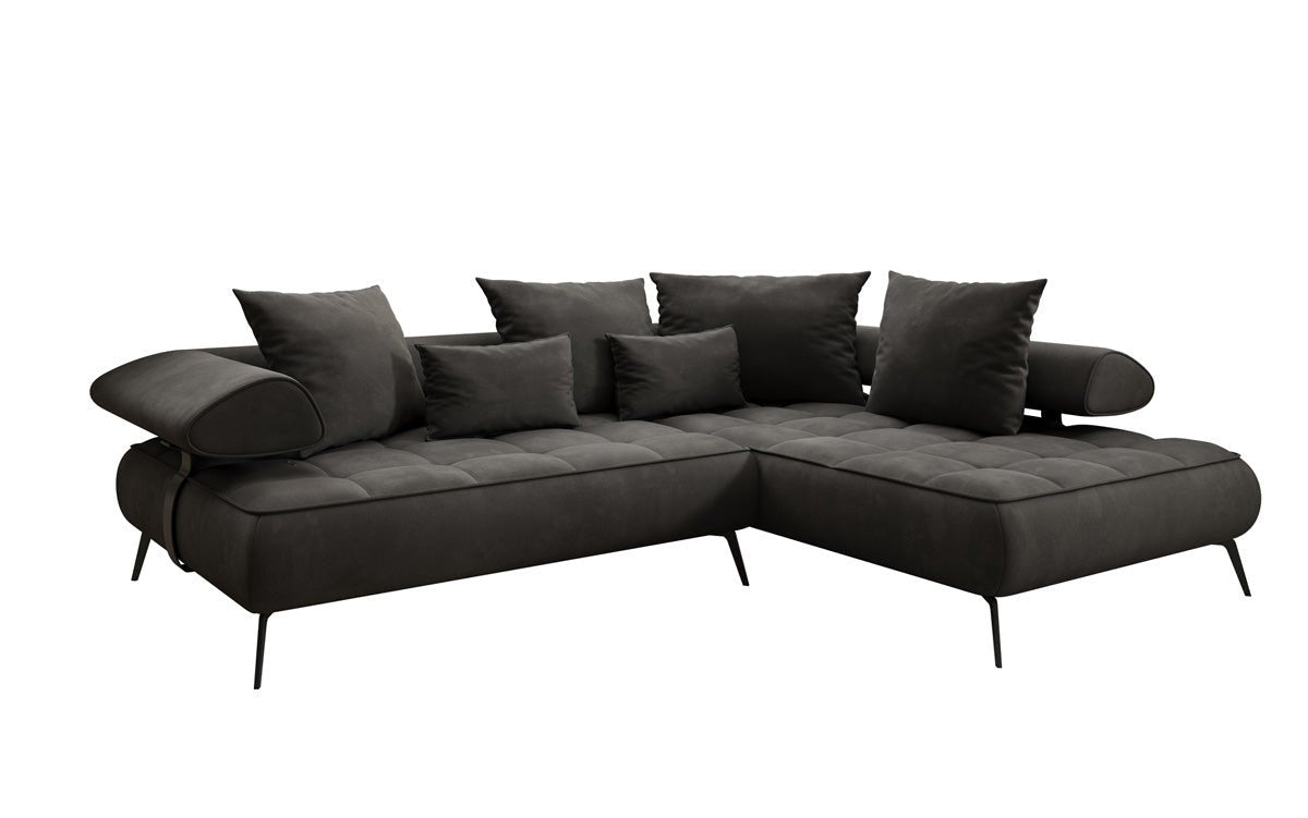 Designer Sofa Sydney L velvet with electric sleeping function