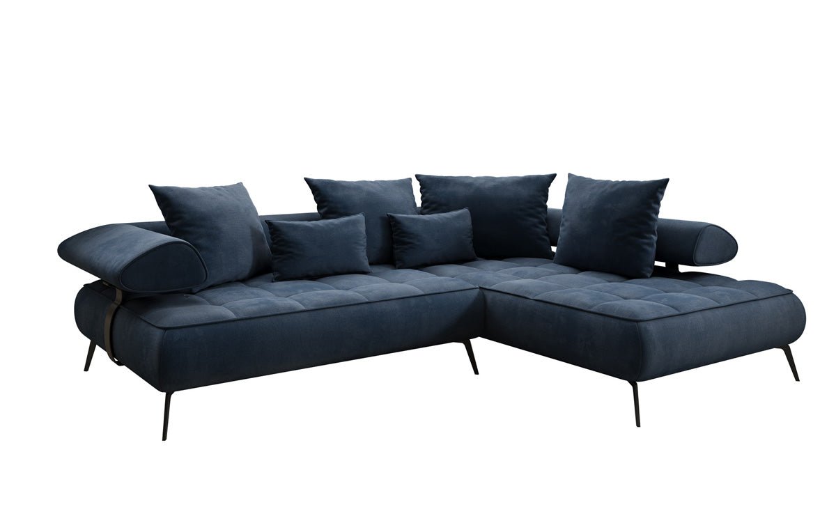 Designer Sofa Sydney L velvet with electric sleeping function
