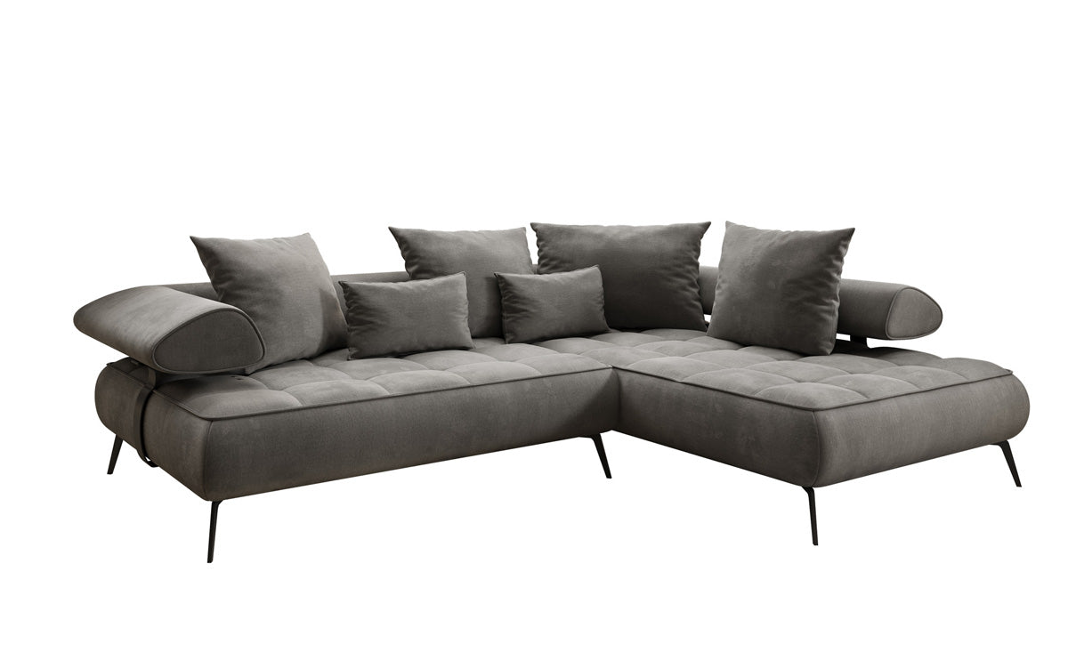 Designer Sofa Sydney L velvet with electric sleeping function