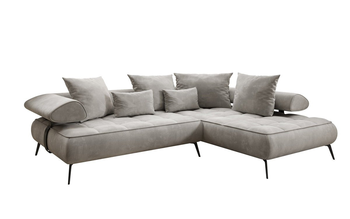 Designer Sofa Sydney L velvet with electric sleeping function