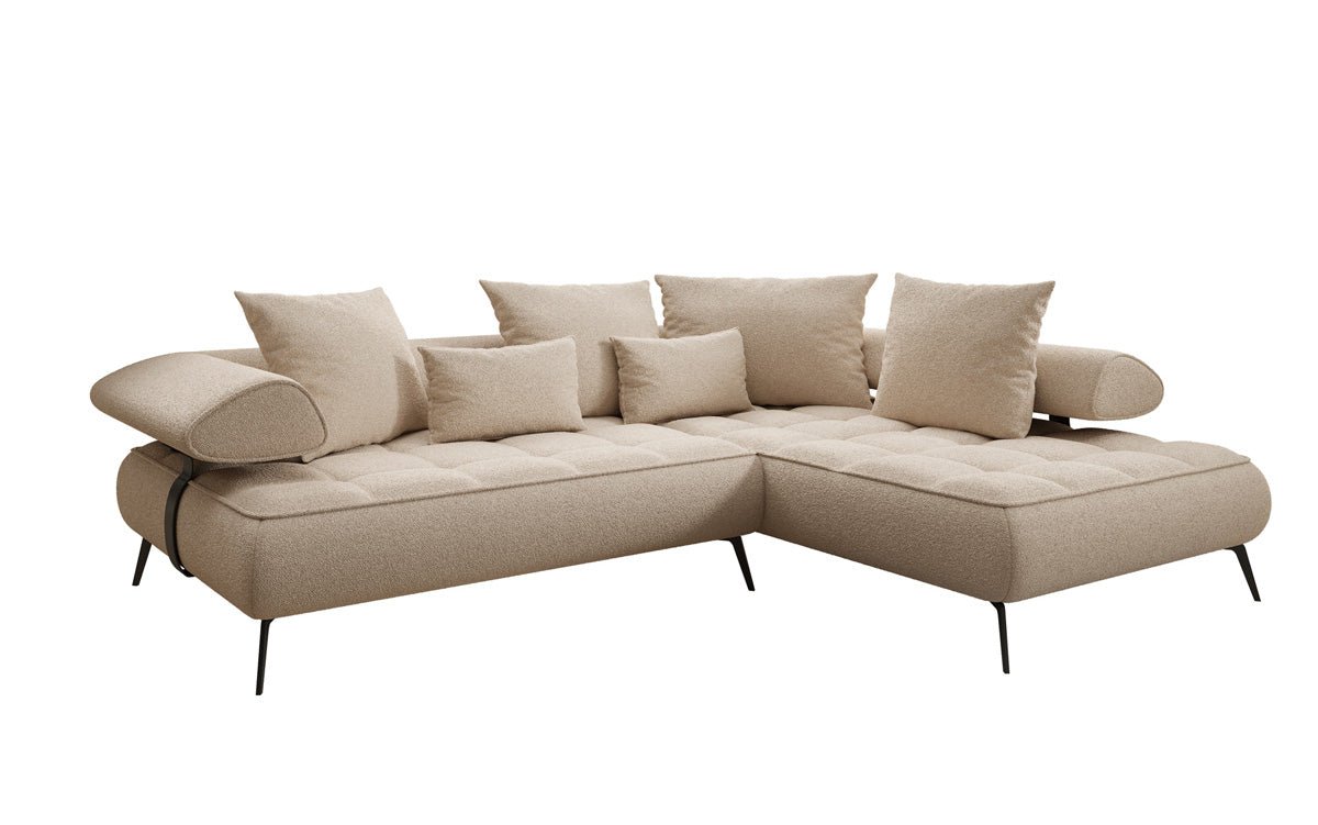 Designer Sofa Sydney L Bouclé with electric sleeping function