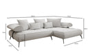 Designer Ecksofa Sydney II Bouclé mit elektrischer Schlaffunktion