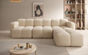 Designer corner sofa Celly in bouclé