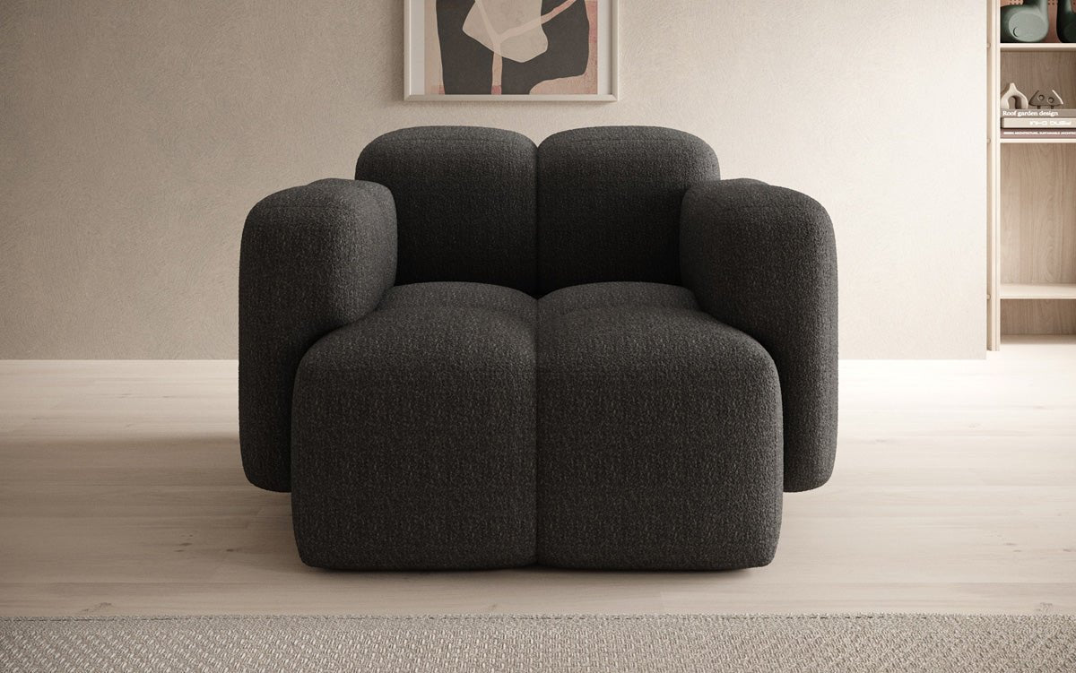 Designer Sofa-Sessel Celly in Bouclé